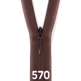 Blinde Rits 60 cm - 570 donker bruin Rits BLINDE - RITS - 60 - 570